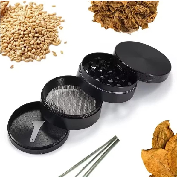 4 Layer 3 inches LARGE Portable Zinc Alloy Grinder Herb & Spice Tobacco-Grinder