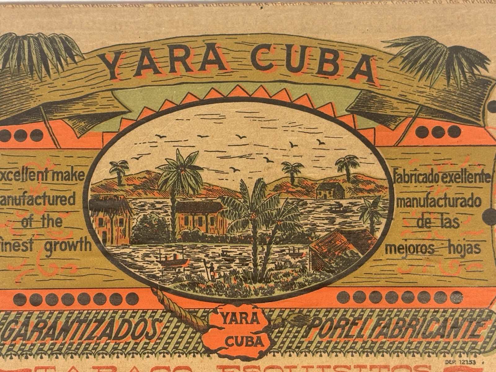 Antique Cigar Box Dayton Ohio Yara Cuba Pre Embargo Tax 1901 Ferneding Heymann