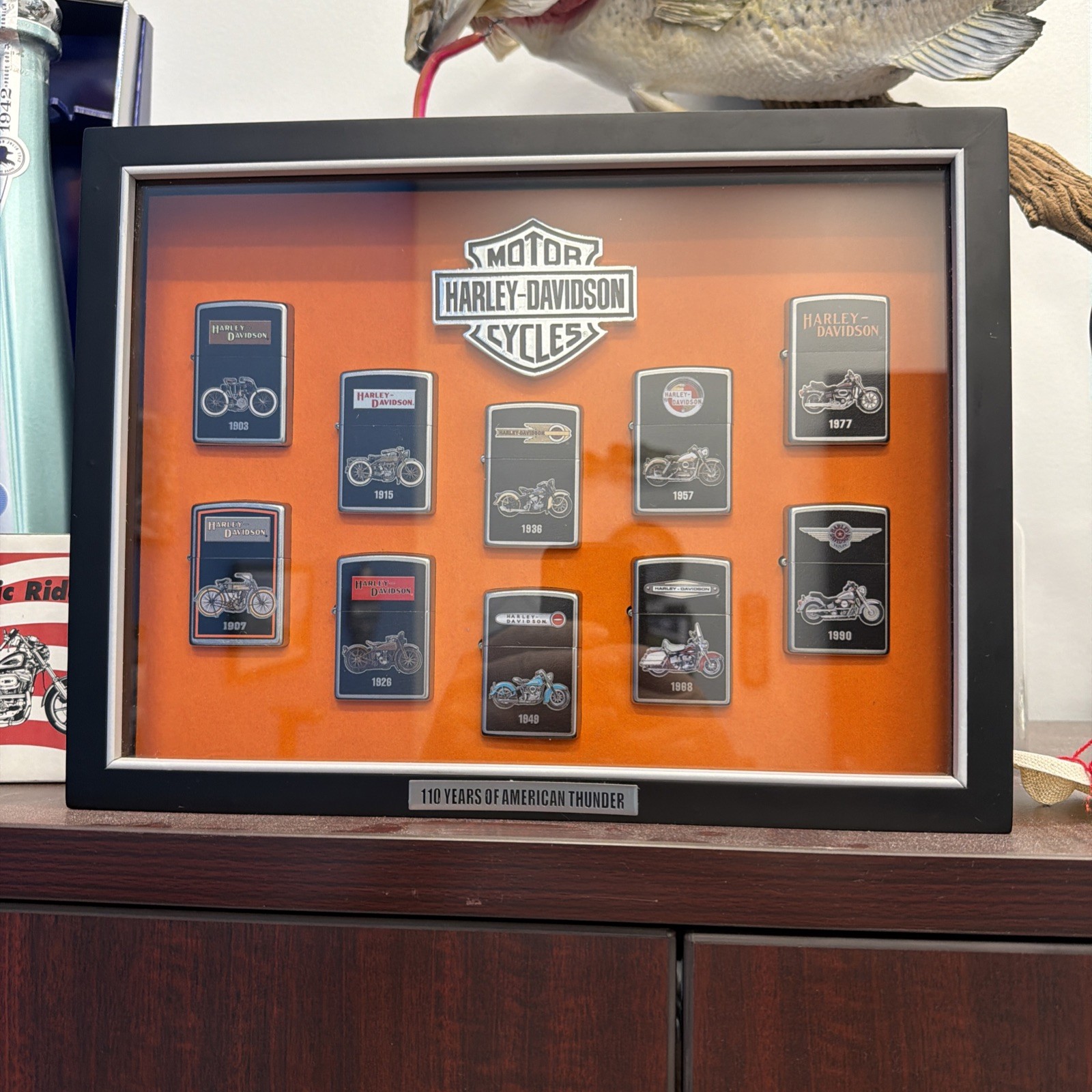 A Century Of Thunder•Harley Davidson Zippo Full Collection•LightUp Display Case