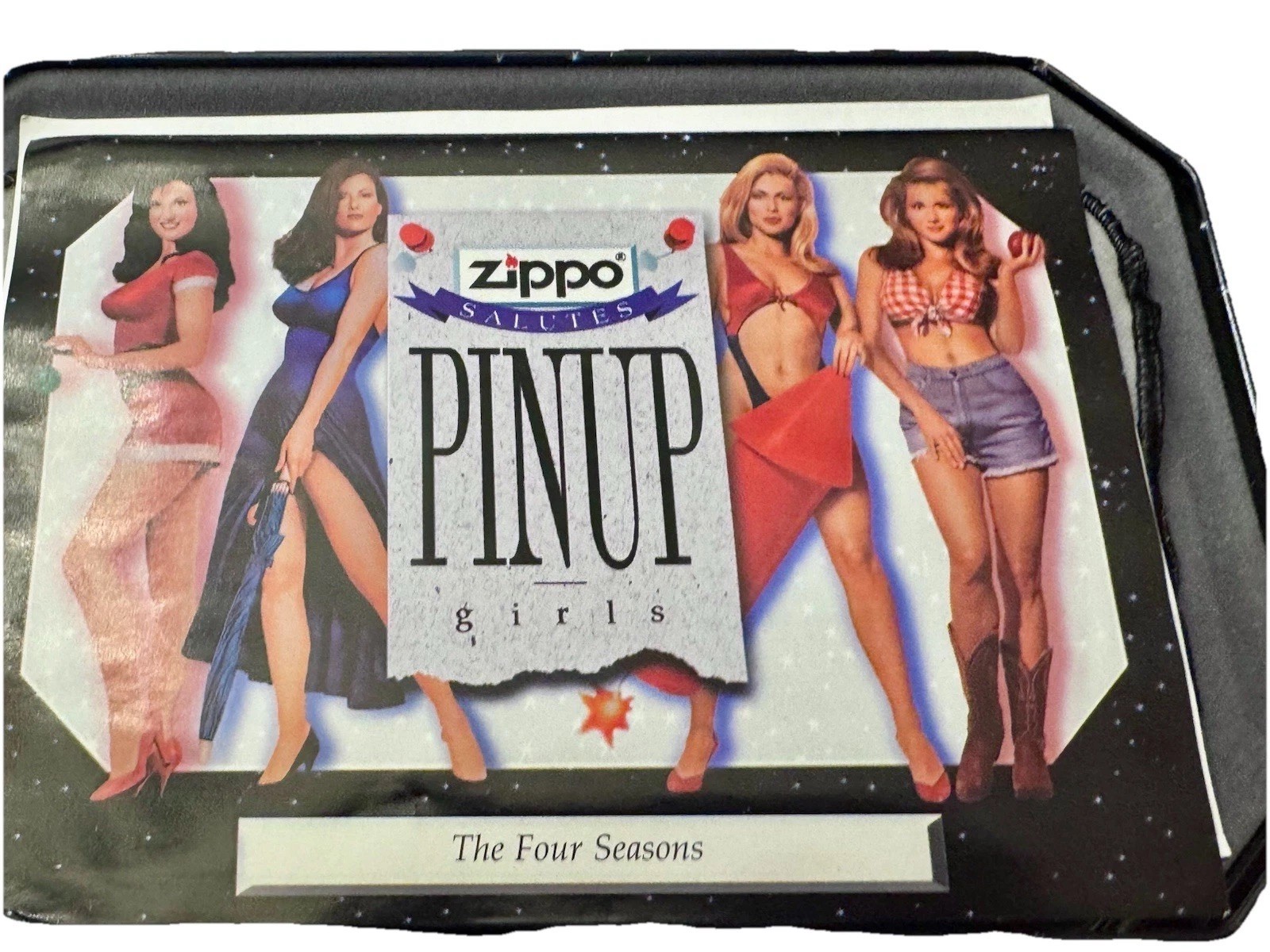 Zippo Playboy Pinup Girls The Four Seasons Collectible Lighter Set 1996 Rare