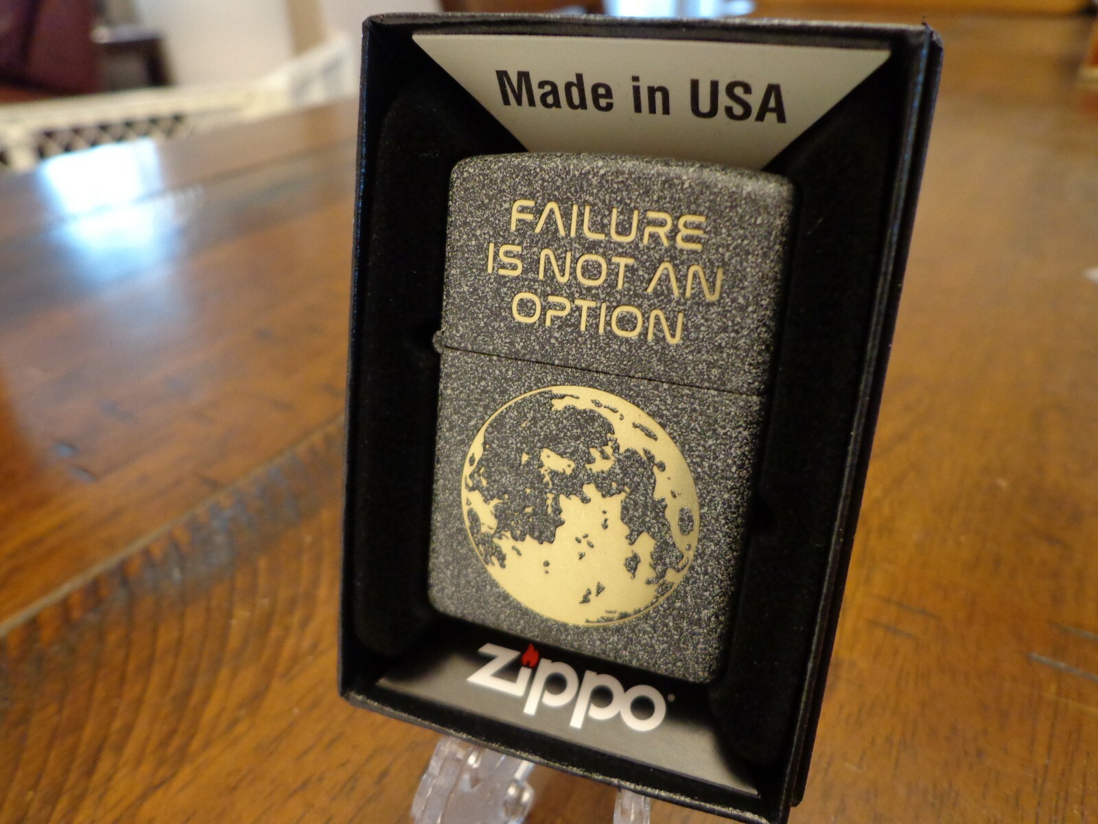 MOON FAILURE IS NOT AN OPTION IRONSTONE ZIPPO LIGHTER MINT 2020