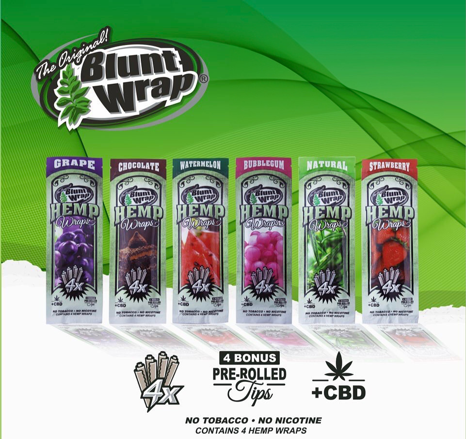 The Original B Wrap Rolling Paper Chocolate Flavor 60 Wraps + Tips FULL DISPLAY