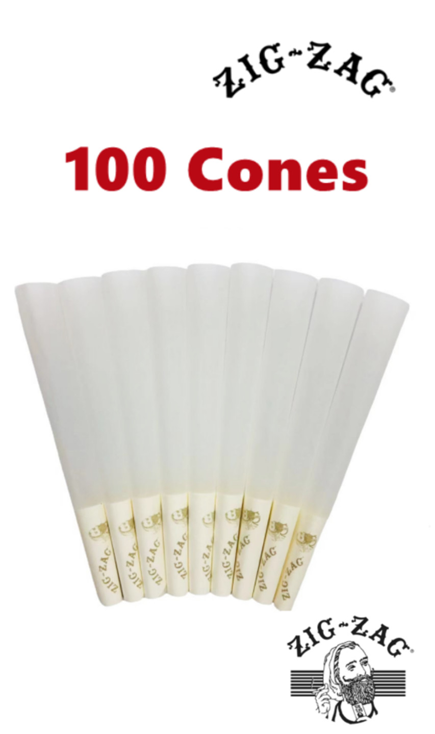 Zig-Zag 1 1/4 Size Ultra thin Rolling Paper Pre Rolled 100 Cone with Filter