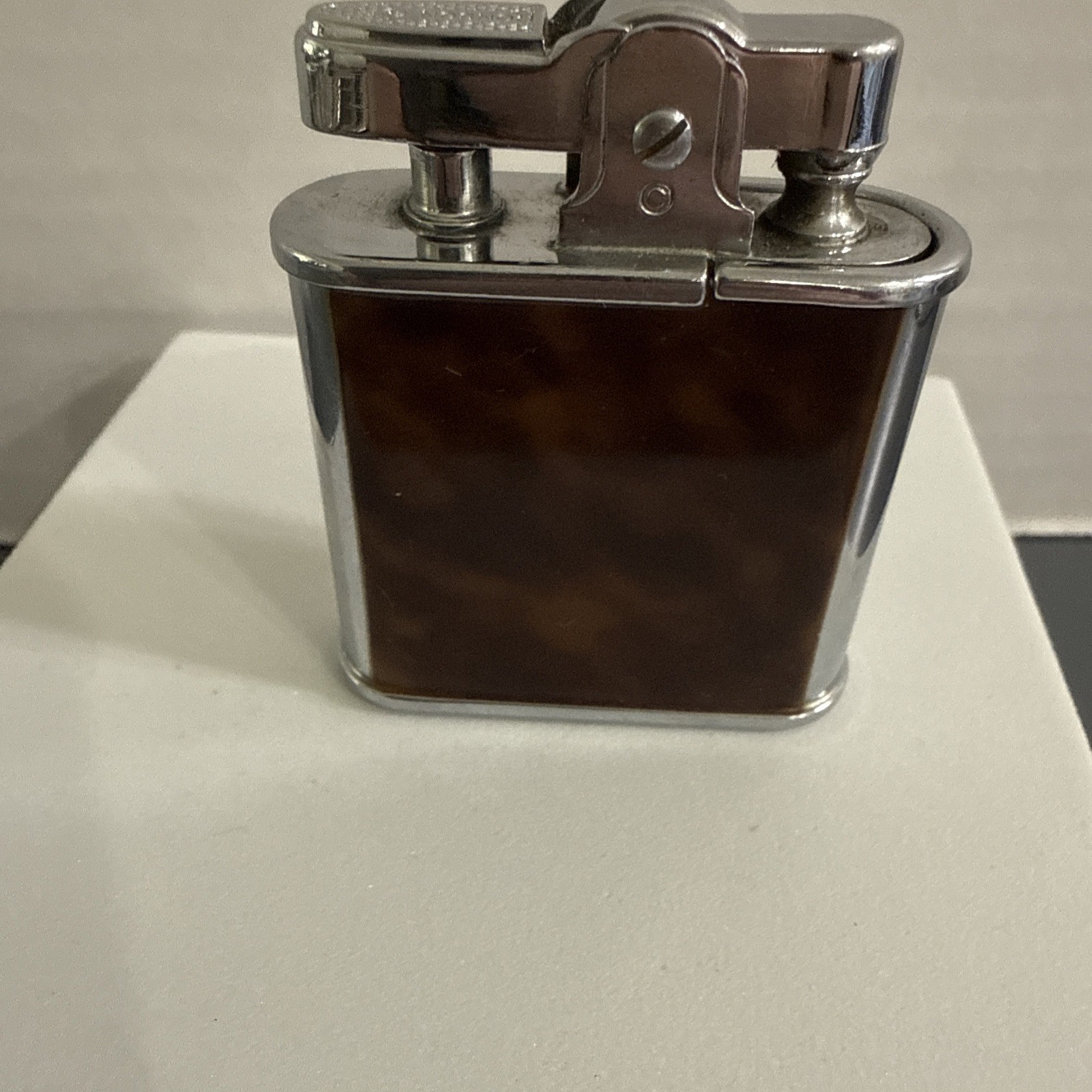 Vintage Ronson Whirlwind Brown Marble Lighter – Made in USA Beautiful