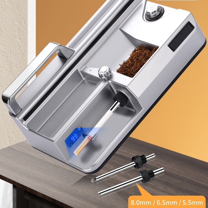3IN1 Cigarette Rolling Machine 5.5/6.5/8mm Automatic Tobacco Electric Injector