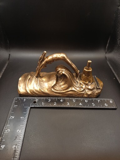 Stunning Antique French Erotic Sea Nymph Art Nouveau Striker Wand Lighter – RARE