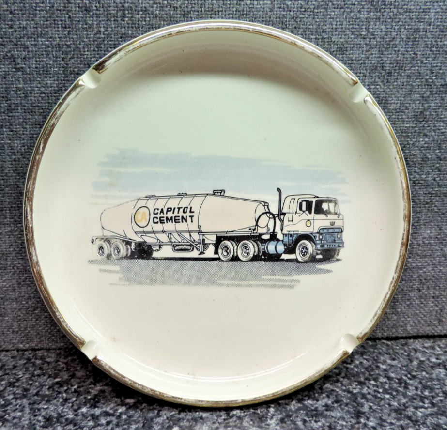 Capitol Cement Ashtray Advertisement 1970’s James E. Sullivan Co. Construction