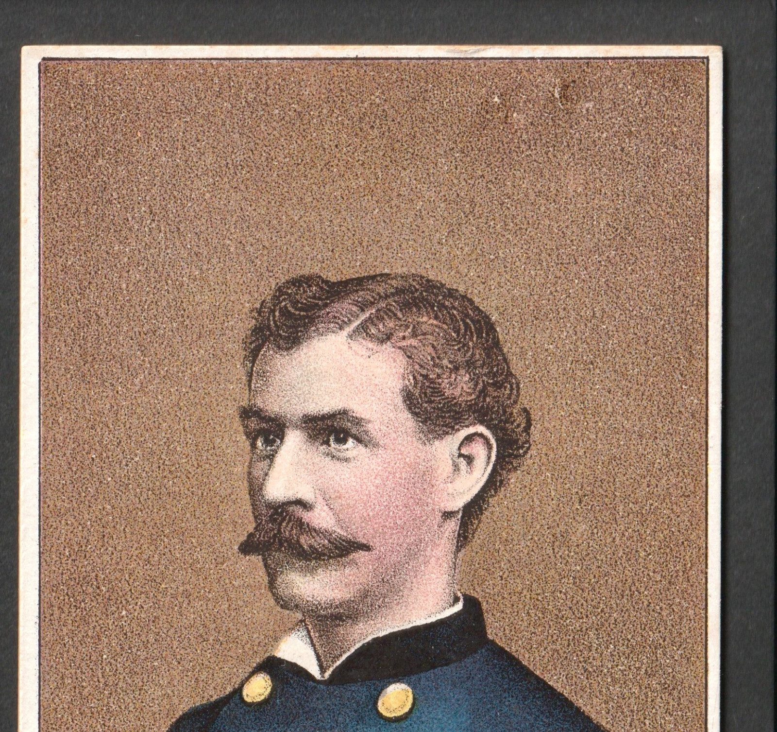 N288 Buchner Tobacco Card 1888 Police Inspectors & Captains Mackellar SR.pc.Mk