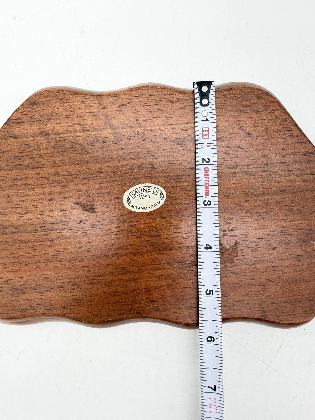 Vintage Savinelli Italy 7-Pipe Wood Stand Walnut Finish Tobacco Rack Decatur