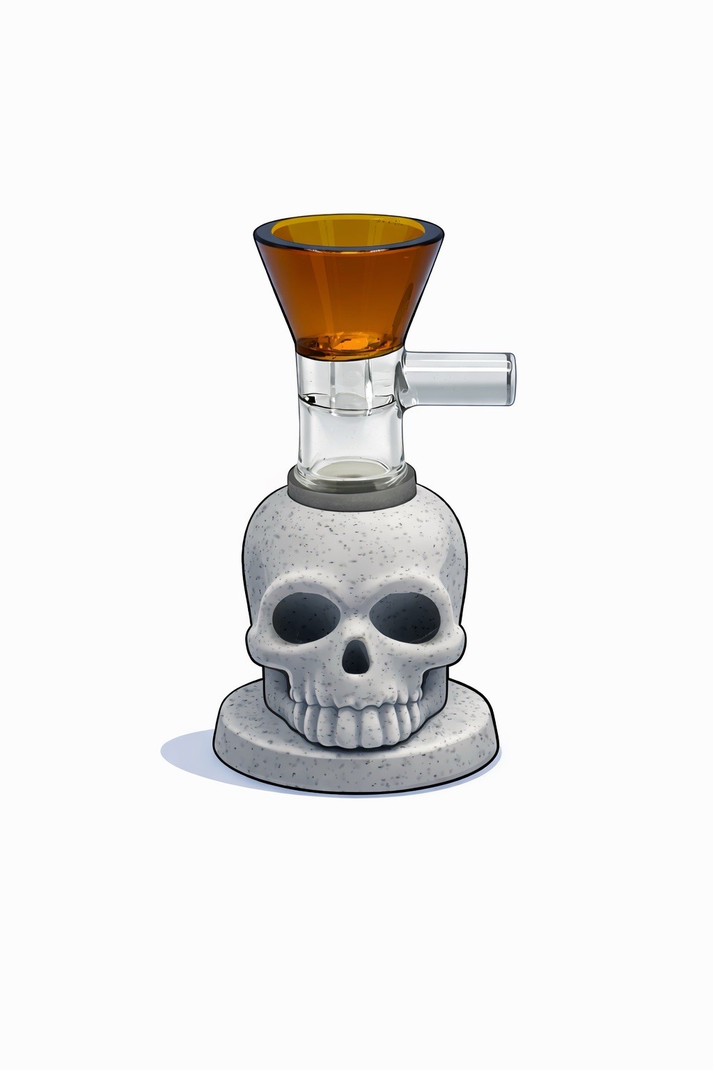 18mm Slide Bowl Stand Display Holder Skull Head – Made In USA