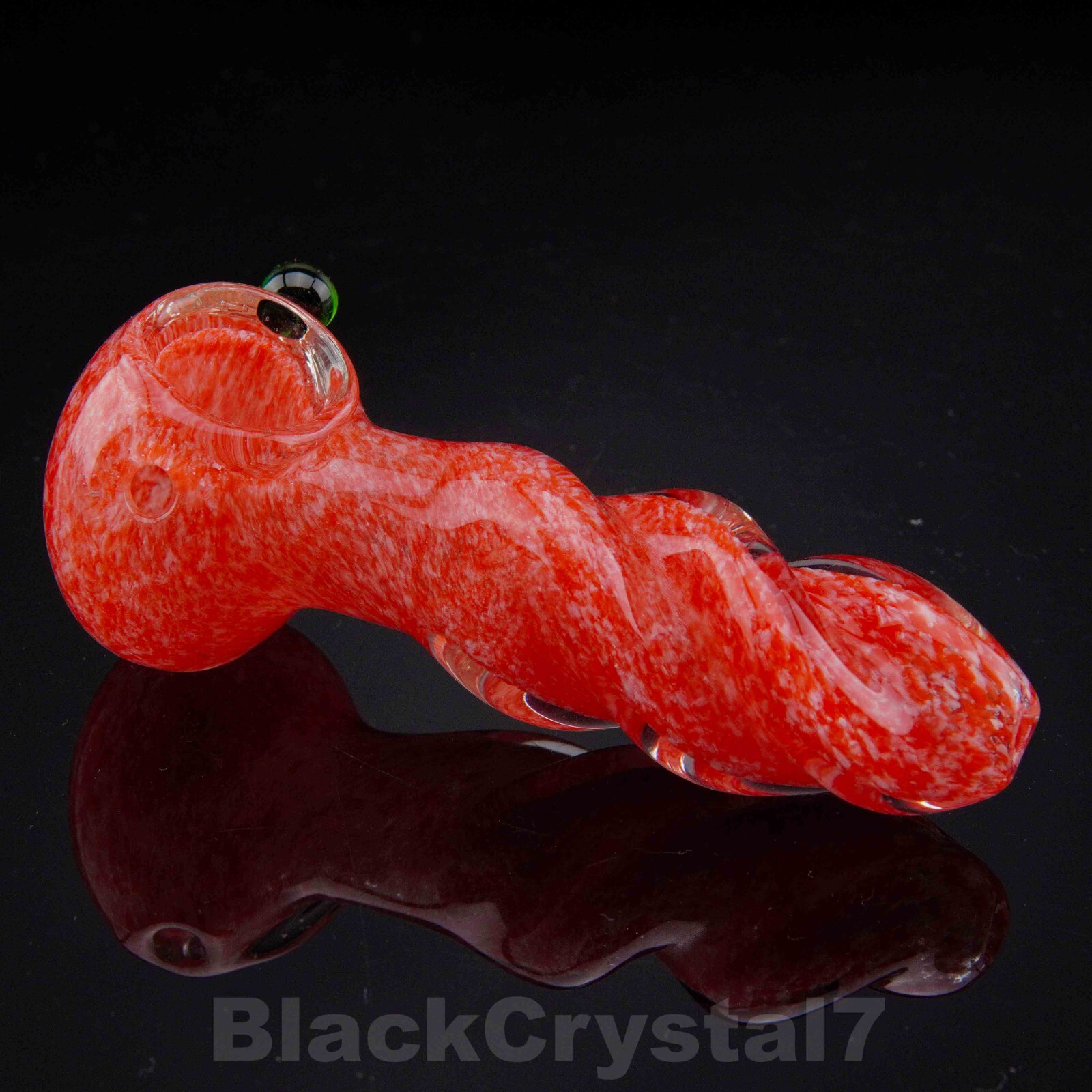 4.25″ Handmade Thick Lava Twist Pure Burn Red Tobacco Smoking Bowl Glass Pipes