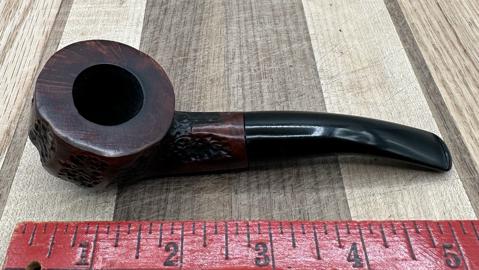 VINTAGE EMPEROR CUSTOM FASHIONED SUPREME BENT RHODESIAN TOOTH MARK ESTATE PIPE