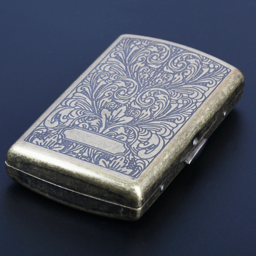 Vintage Floral Pattern Cigarette Case Portable Holder Box For King Size 12 NEW