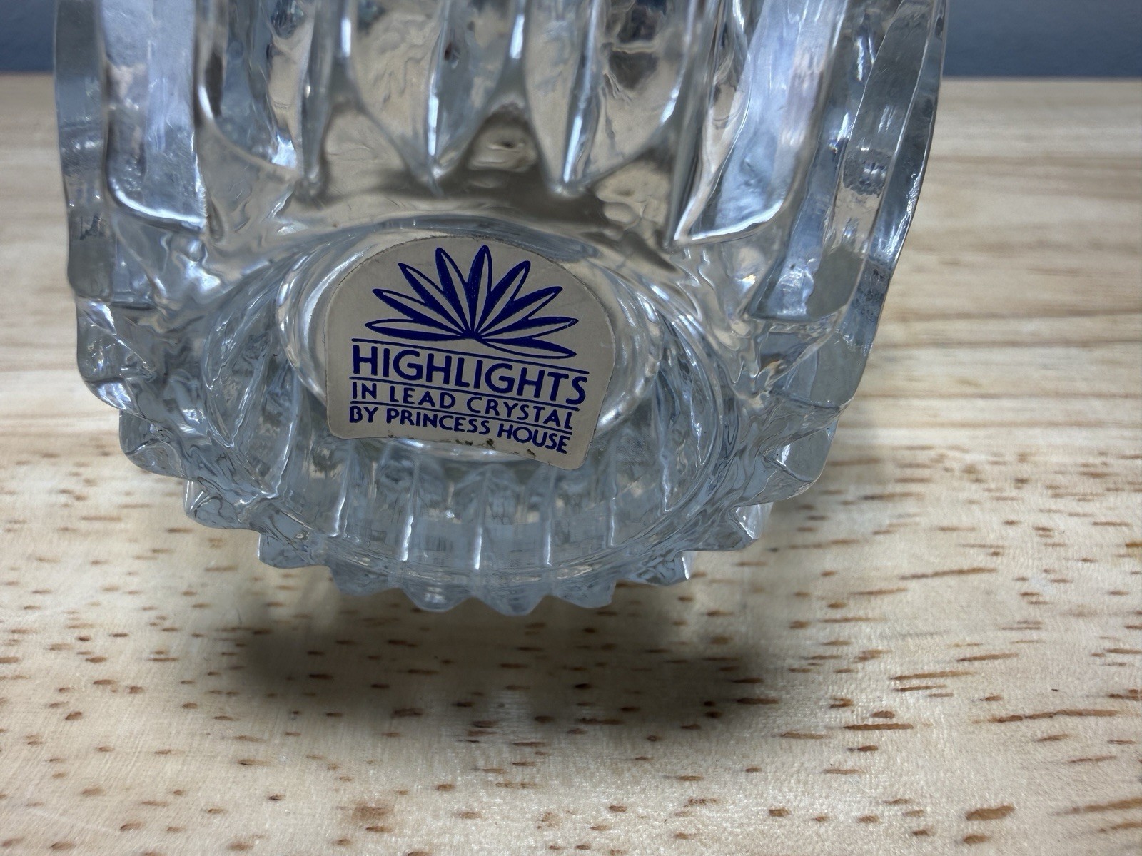 Vintage Princess House Lead Crystal Glass Tabletop Lighter