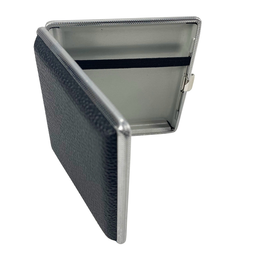 PU Leather Cigarette Case for 20 Regular Size Cigarettes Double Sided Clip