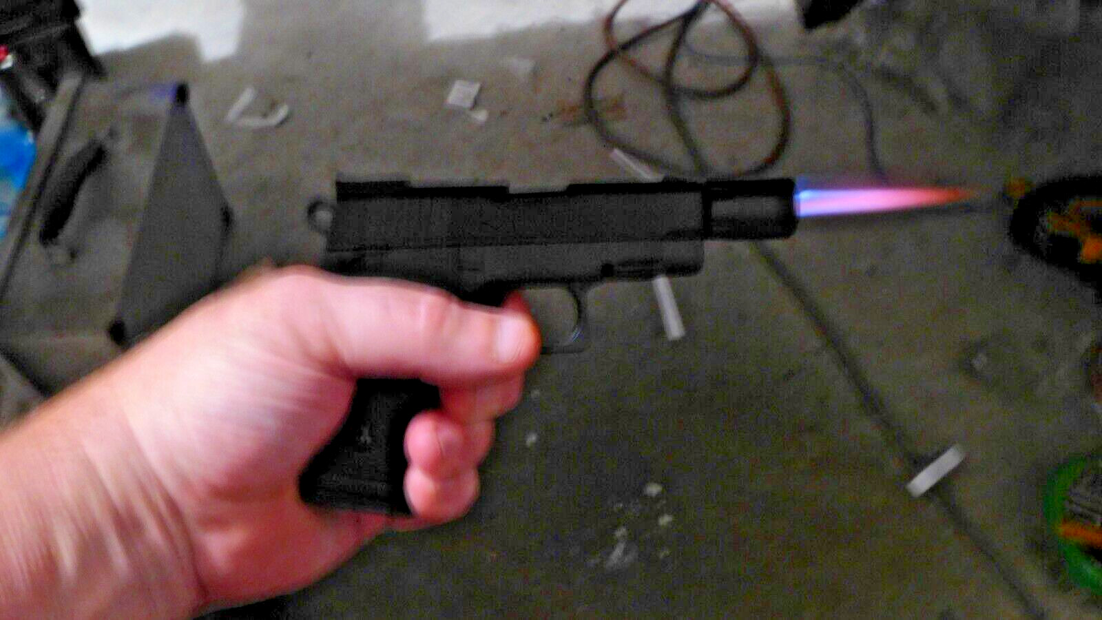 OPS-M.R.P. Cal .45 Gun Pistol Shape Jet Torch Lighter USA Stocked And Shipped