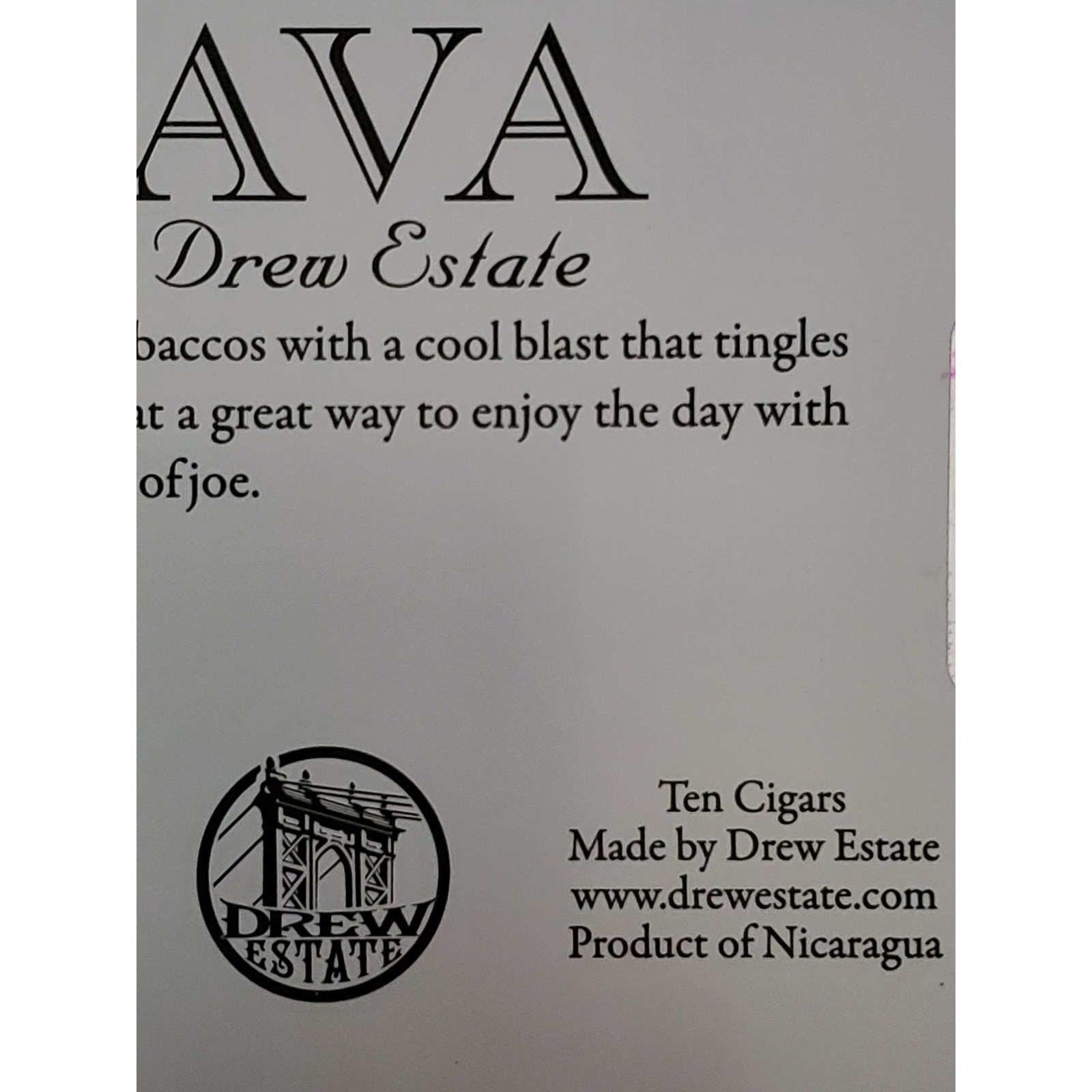 Java By Drew Estate Empty Tin Cigar Box Mint X-Press Green & Silver