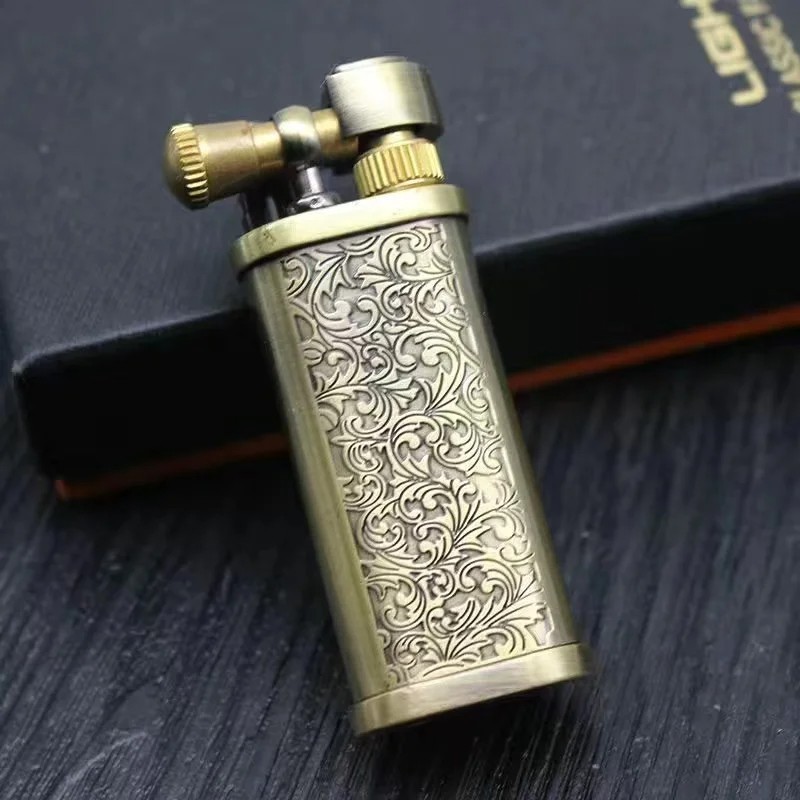 Windproof Brass Kerosene Trench Lighter Vintage Stick Lighter New Outdoor