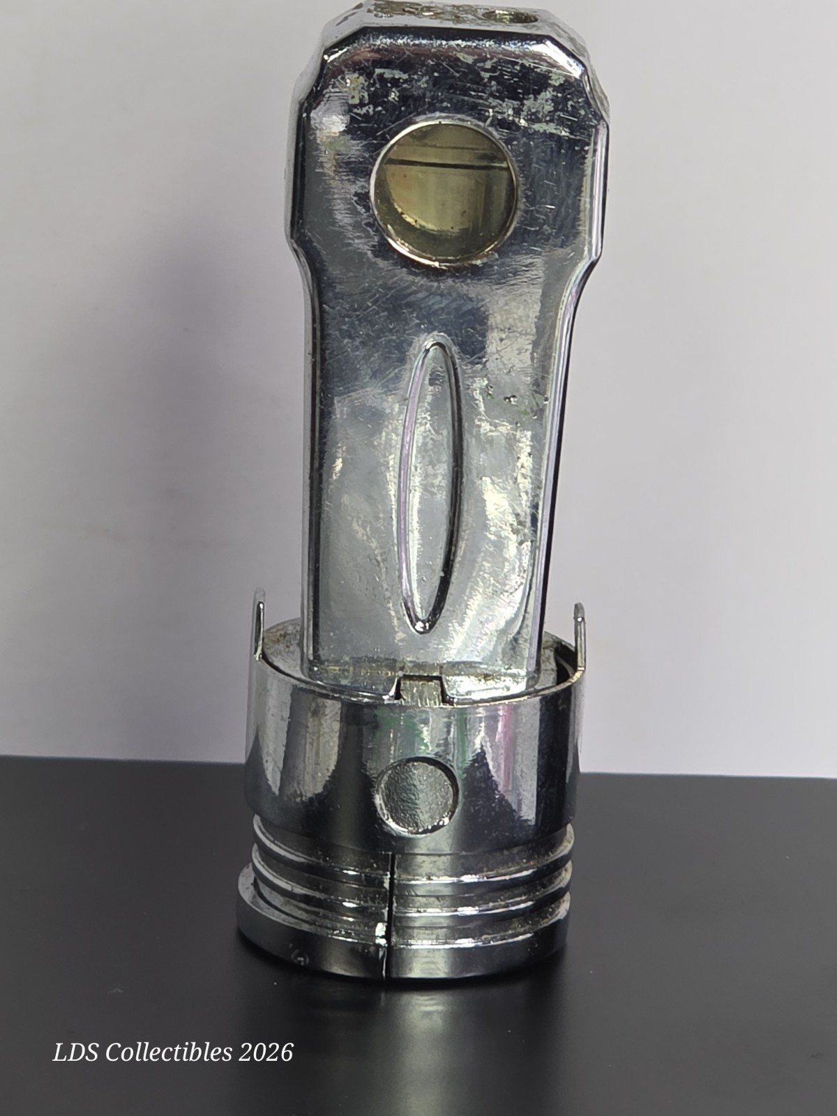 Metal Engine Piston Novelty LIGHTER by GEI 2004 Polished Chrome Dry Refillable