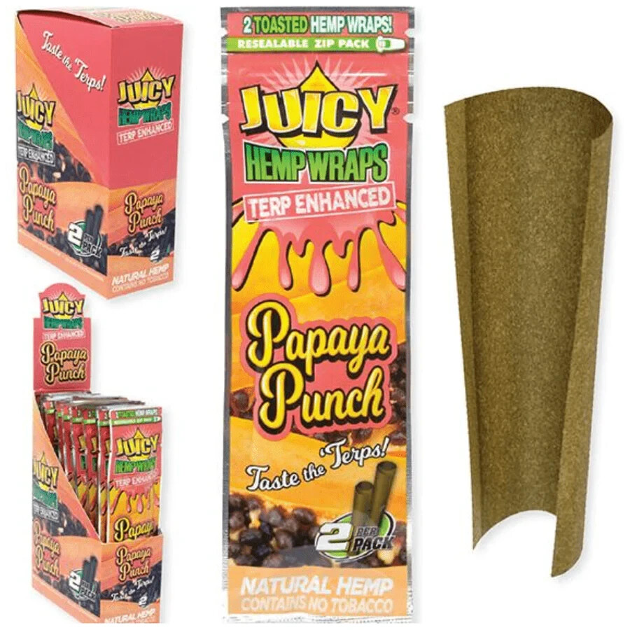 🤪 JUICY JAY PAPAYA PUNCH TERP WRAPS 🔥 25 PACKS 🤑 2 WRAPS PER PACK 💯🤤💯🤤💯