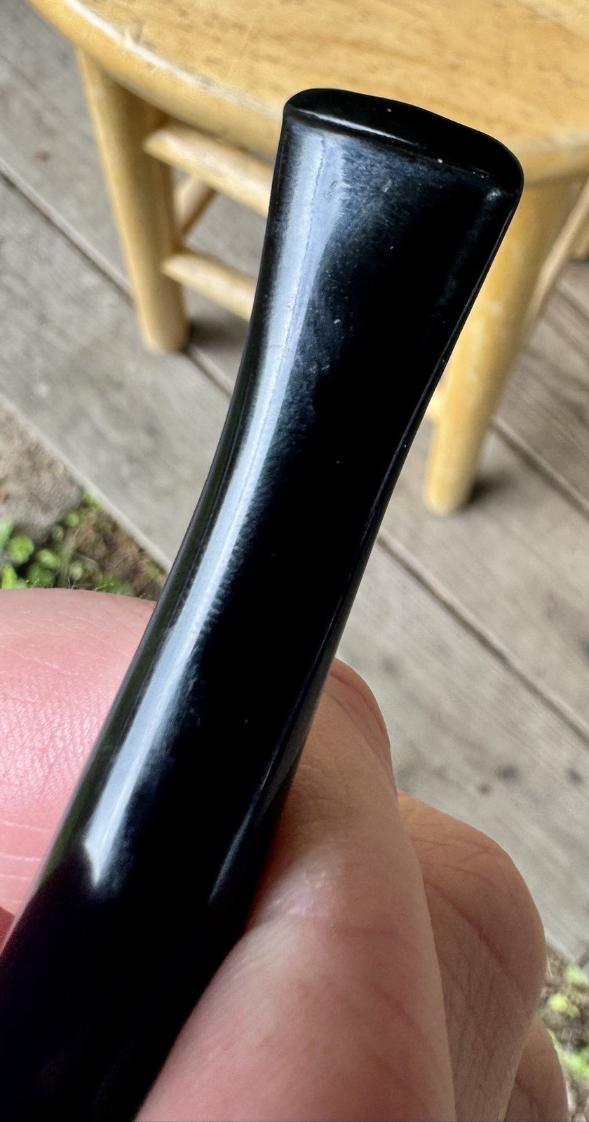*Lightly Smoked* Peter Klein B Grade Smooth Pickaxe w/ Horn Shank Estate Pipe
