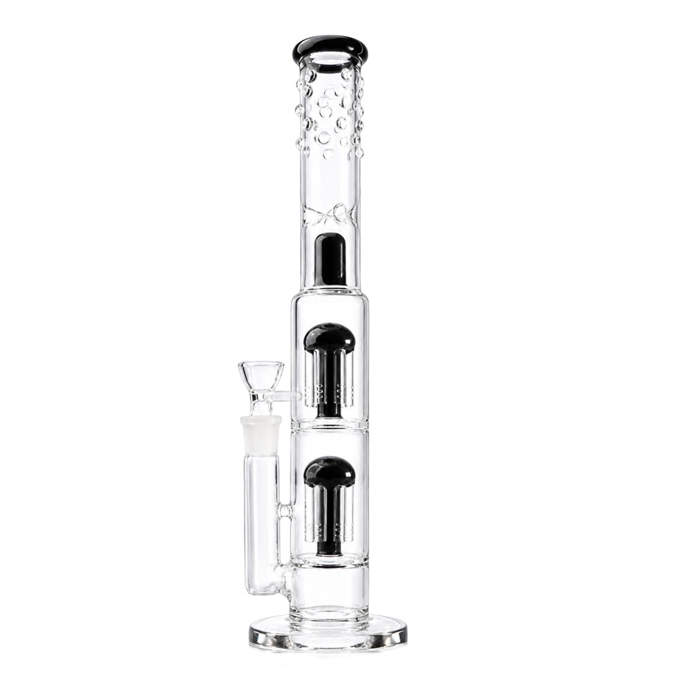 16” Perc Glass Bong Heavy Percolate Bongs Smoking Hookah Water Pipe 18mm Bowl