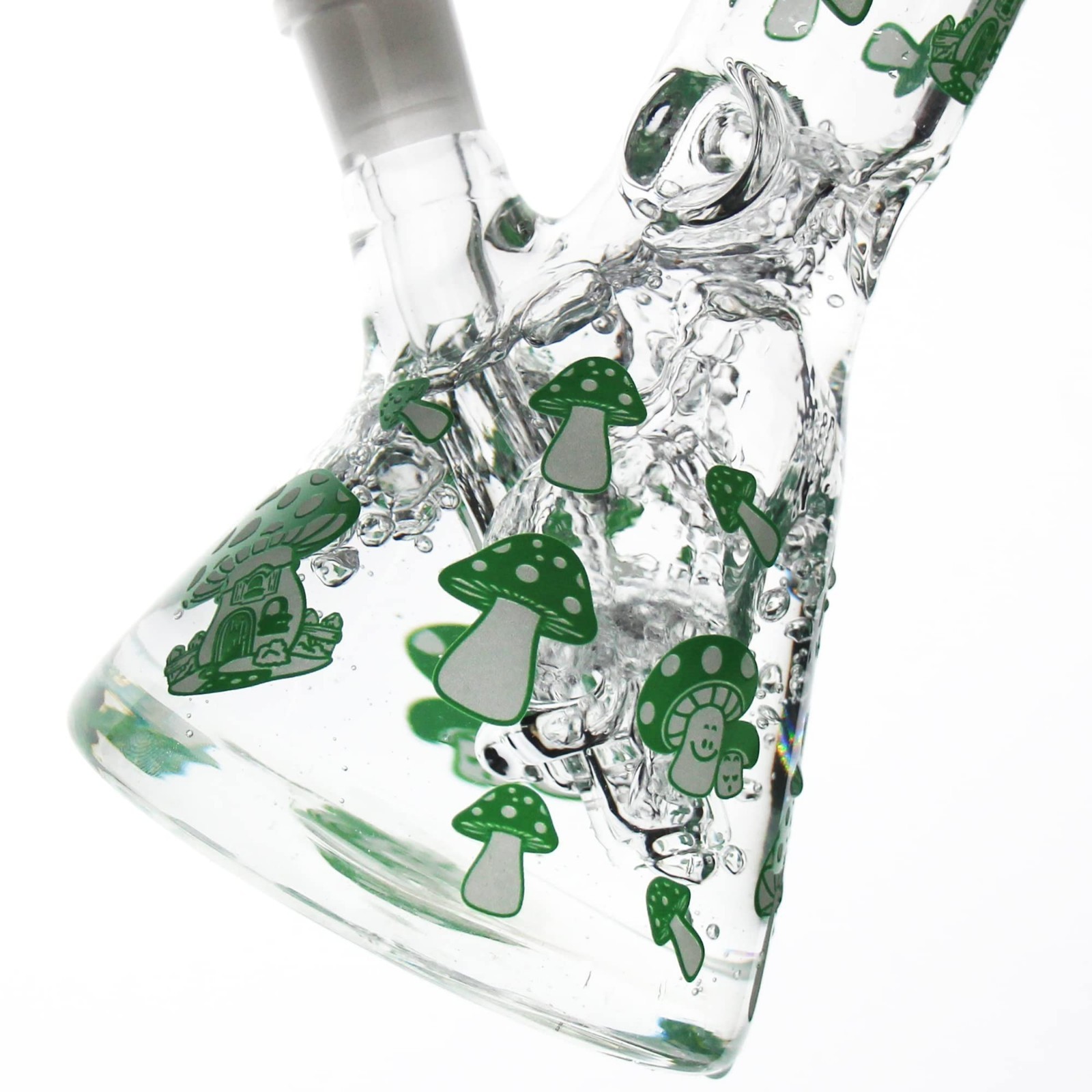 10inch Heavy Glass Bong Mushroom Water Pipe Smoking Beaker 14mm Bowl hookah