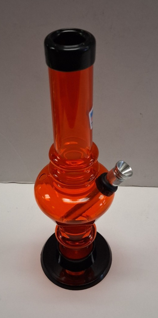 8″ ACRYLIC PLASTIC VASE BUBBLE HOOKAH WATER PIPE BONG THUMB CARB RED 1″M
