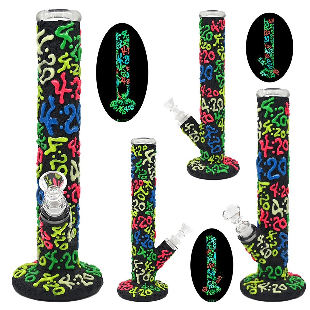 11″ 4 2 0 everywhere glow in dark water pipe