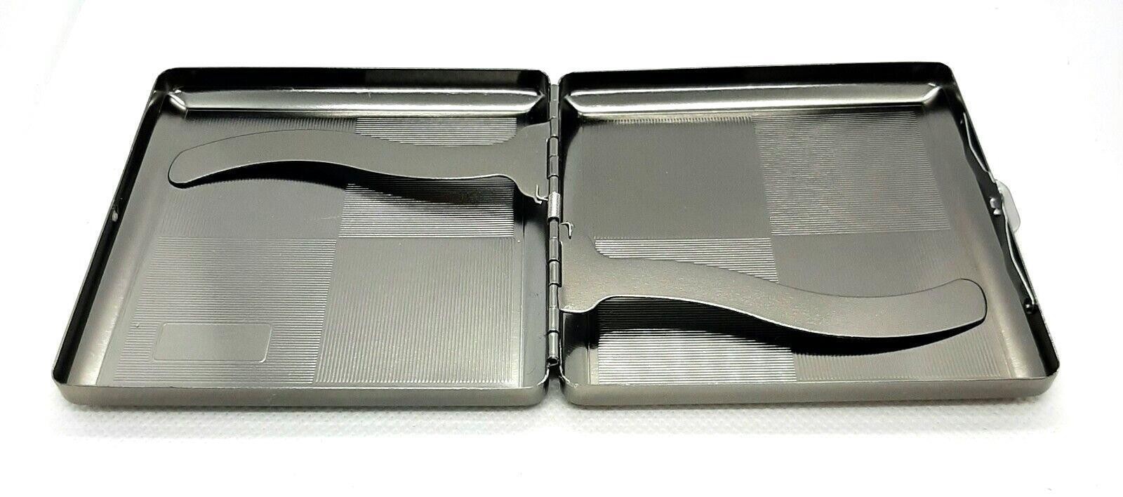 RYO Gun Metal Engravable Designed King Size Cigarette Case