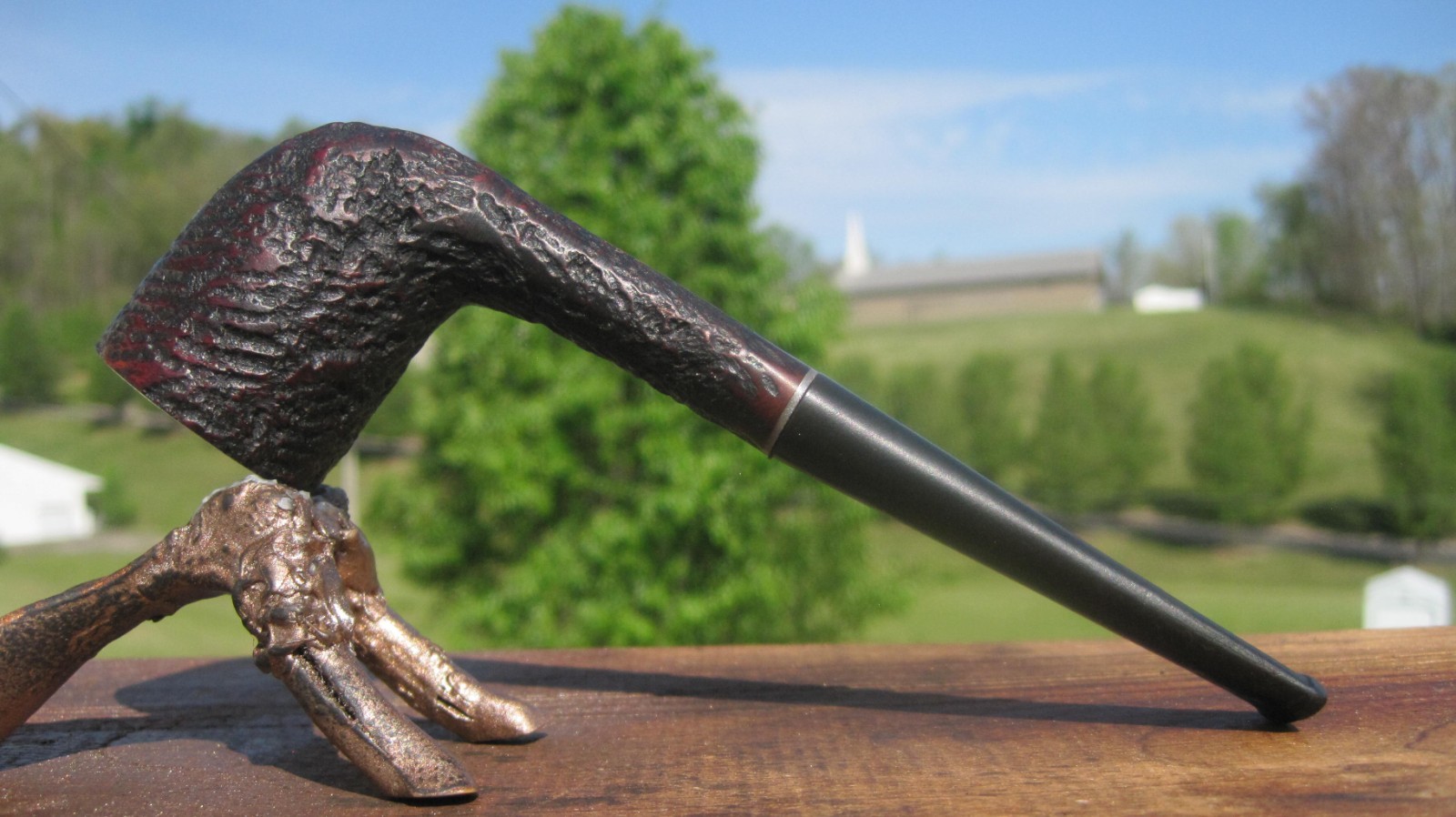 Halifax Imported Briar Rusticated Dublin Smoking Estate Pipe 5.3/4″ L VINTAGE