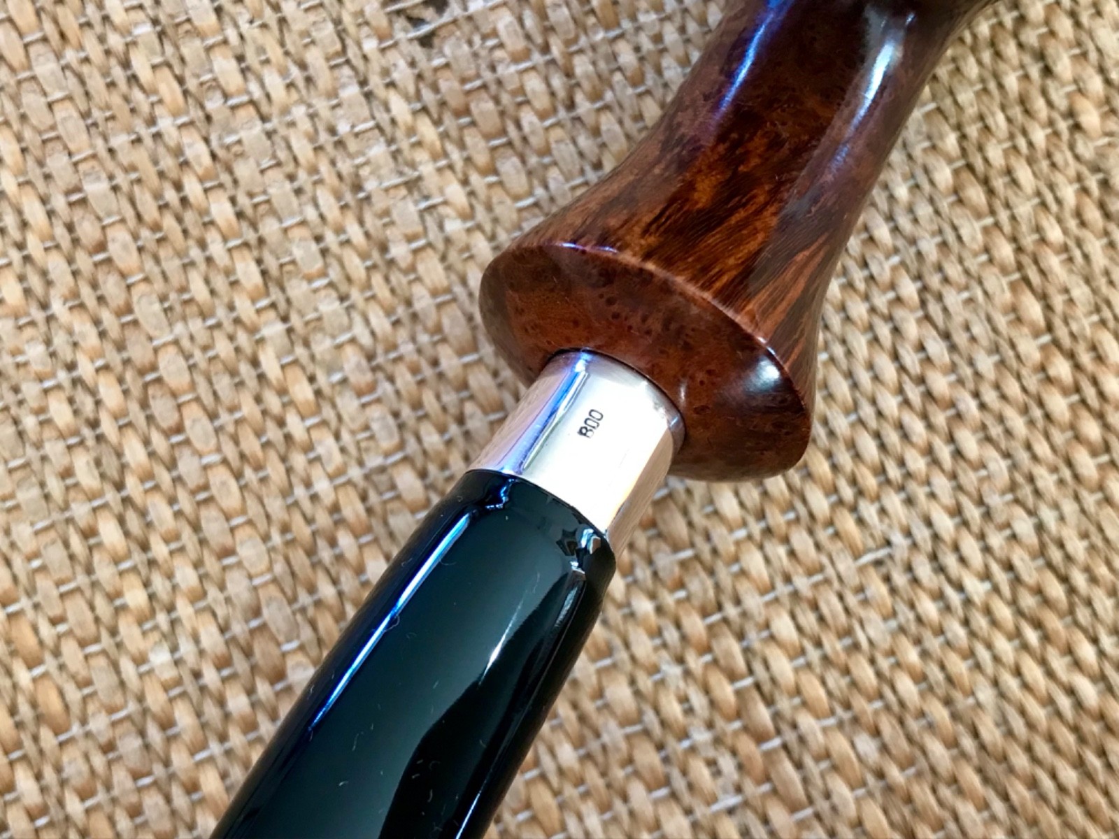 AWESOME! NORDING 360° STRAIGHT GRAIN, SILVER SPIGOT BENT DUBLIN PIPE, PFEIFE.