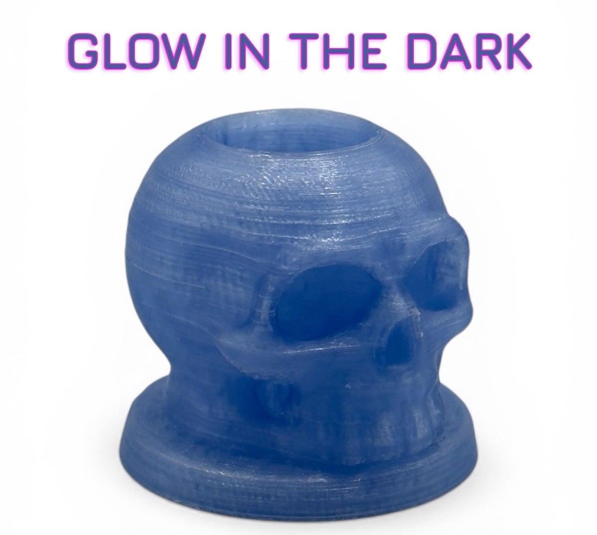 18mm Slide Bowl Stand Display Holder Skull Head – Made In USA – GLOW IN THE DARK