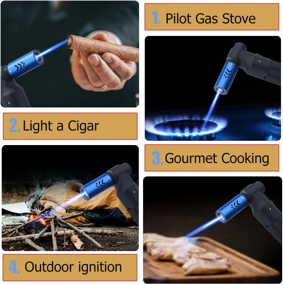 HONEST Lighter Butane Refillable Lighters Shipped without Gas (Blue)