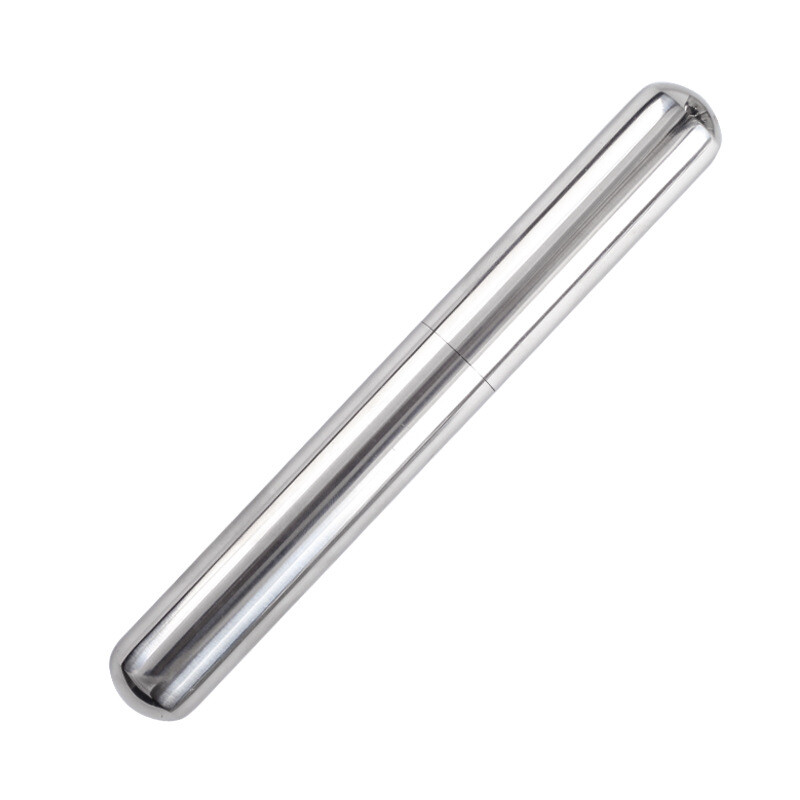 Portable Stainless Steel Cigar Tube Case Humidor Box for 1 Cigar Travel Pocket