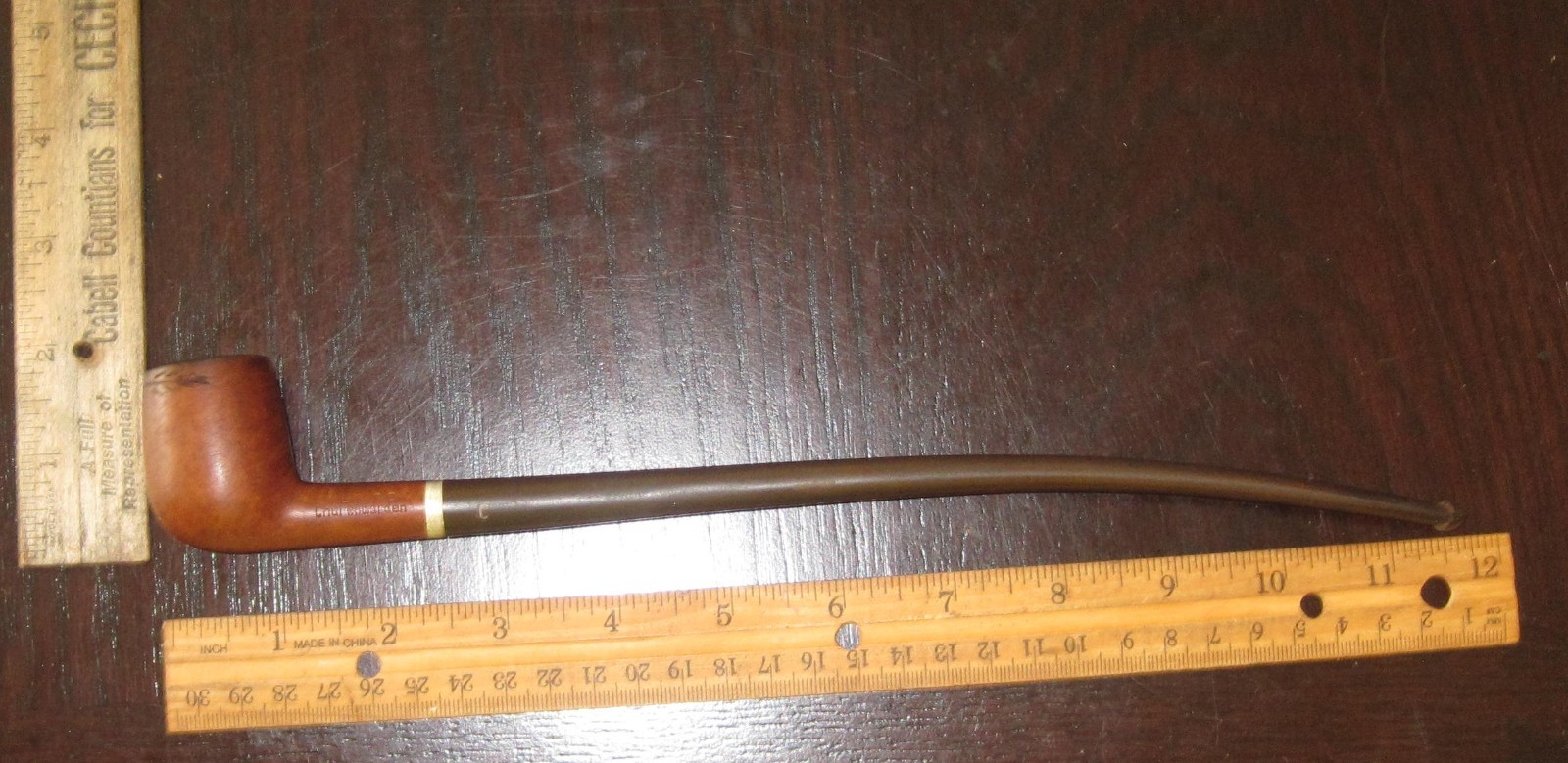 Medico Churchwarden Italy Carved Smoking Estate Pipe 11.5″ L