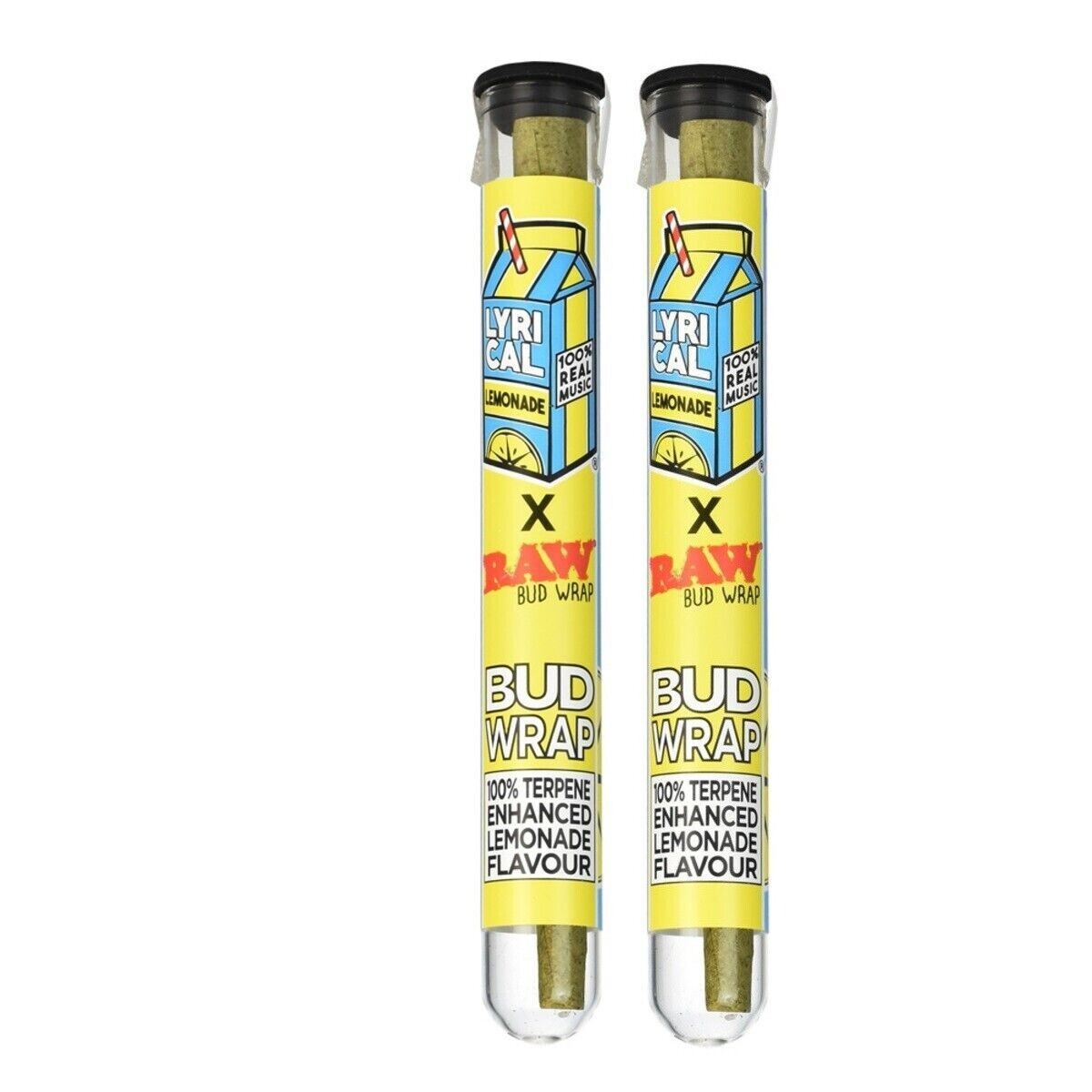 RAW X LYRICAL LEMONADE PRESSED BUD PRE-ROLLED CONES – 2 TUBES/ 2 CONES PER TUBE