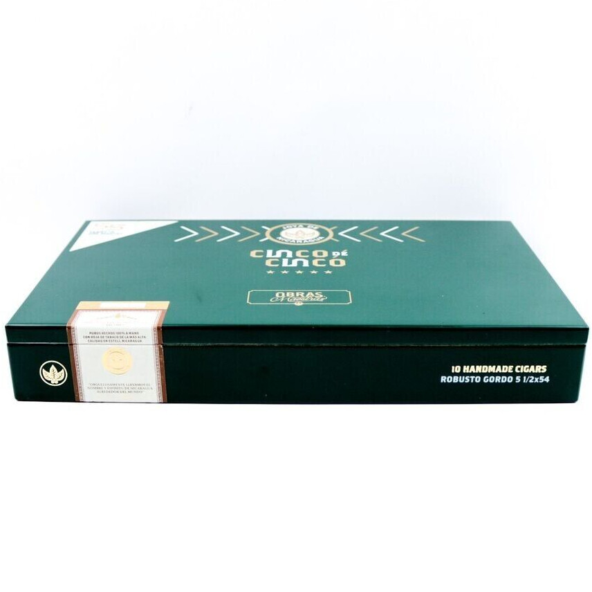 Cinco De Cinco Robusto Gordo Empty Wood Cigar Box 10.5″ x 6.25″ x 1.5″