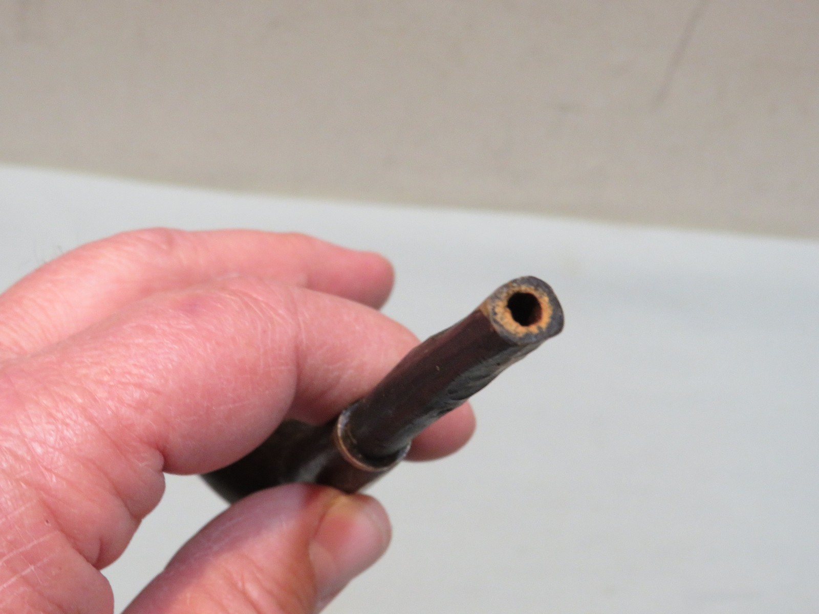 Vintage Milano Hesson Guard Estate Pipe, Homemade Stem, Smoked, Pat 1855800