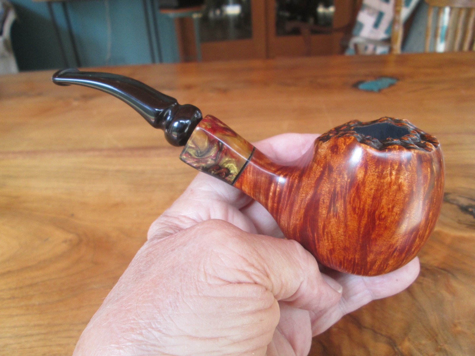 NEW freehand plateau large Broken Egg by McLary of ingalls