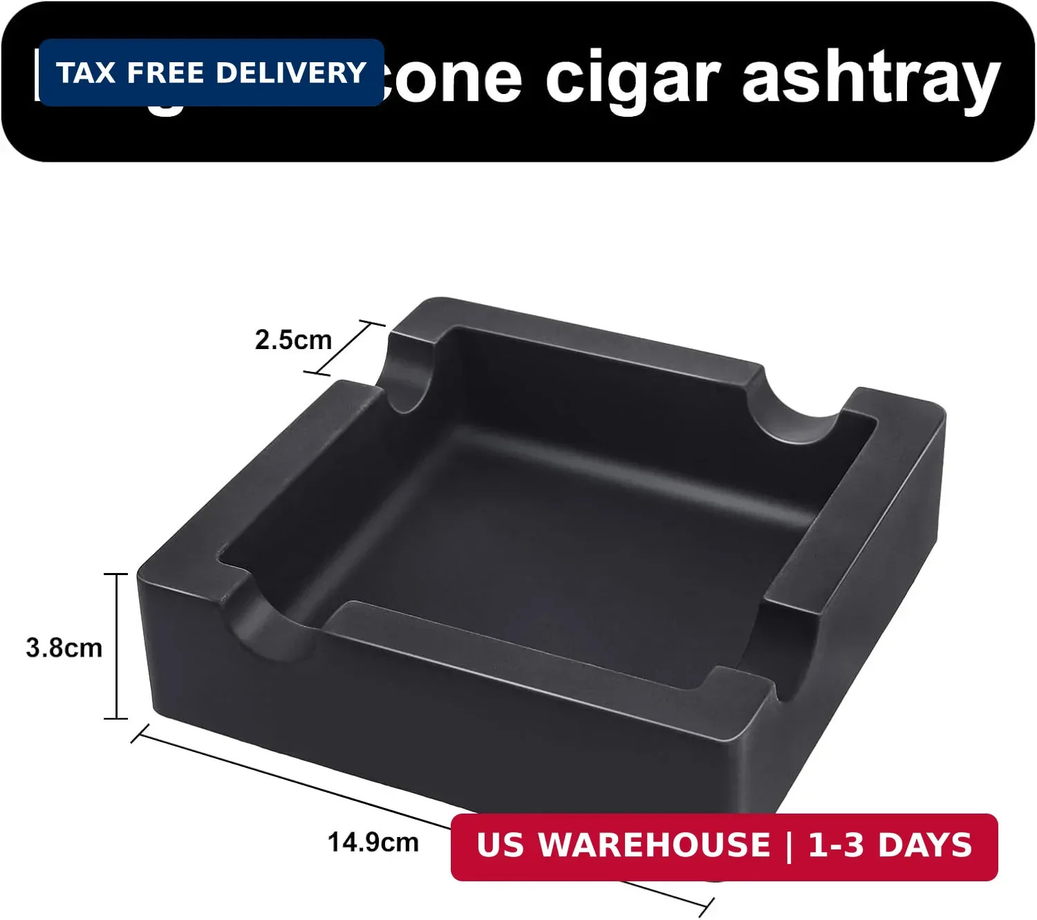 Share Cigar Ashtray,Silicone Outdoor Ashtray for Outside Patio Indoor,Large Ciga