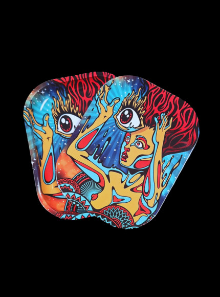 Rolling Tray with Magnetic Lid Cover 7″ x 5.5″ Evil Eye
