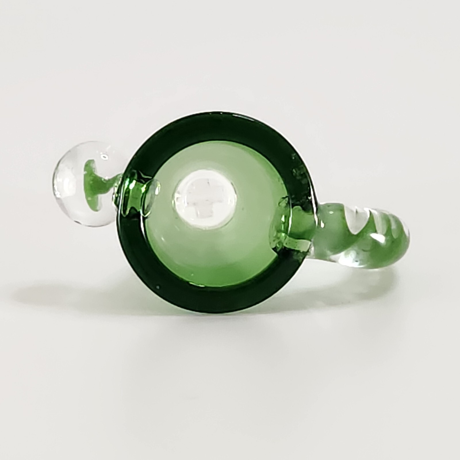 14mm Cool GREEN w/Horn Replacement Hookah Slider Bowl Head Piece