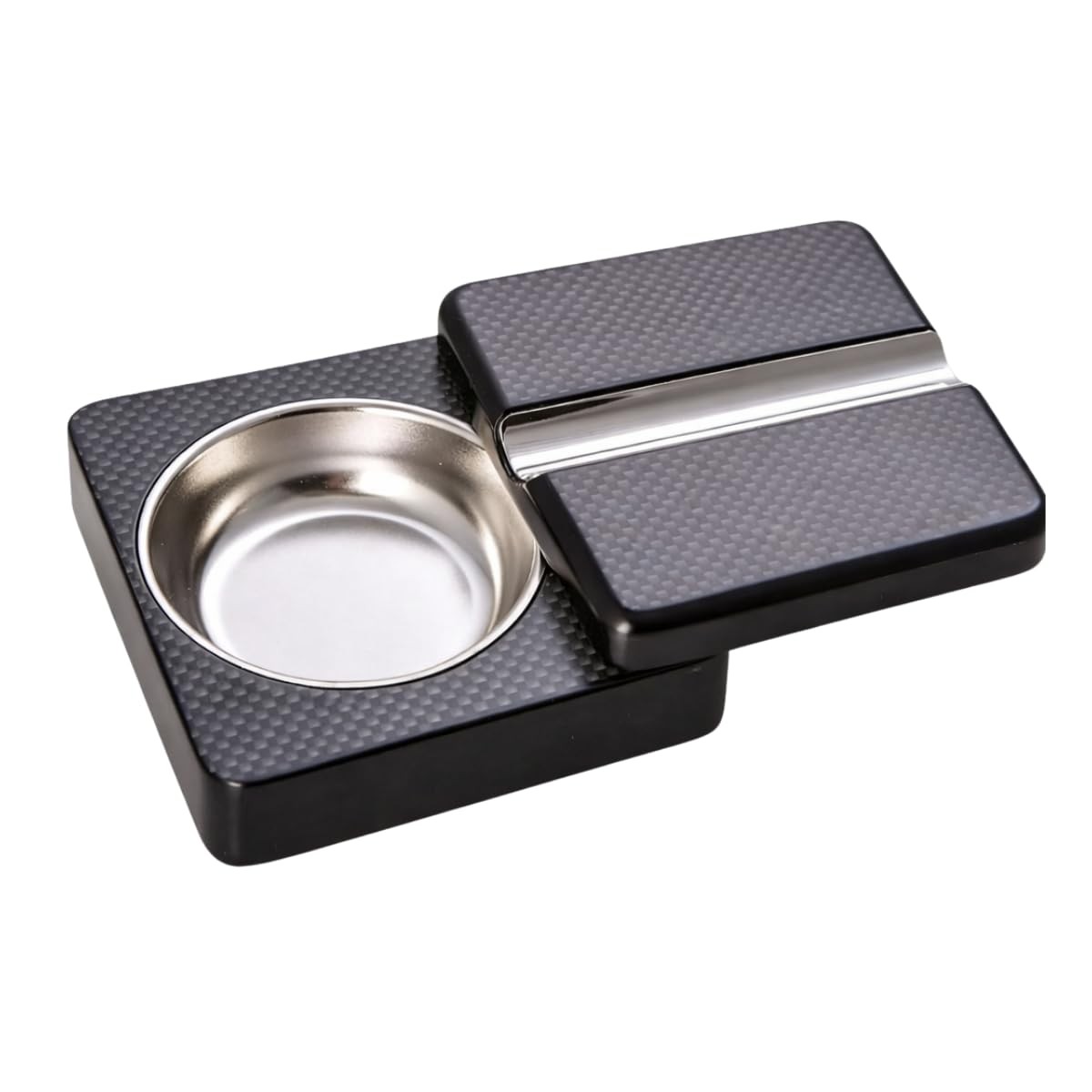 Single Cigar Ashtray with Compact, Swivel Design 4″x4″x1.75″ (LxWxH) Luxury S…
