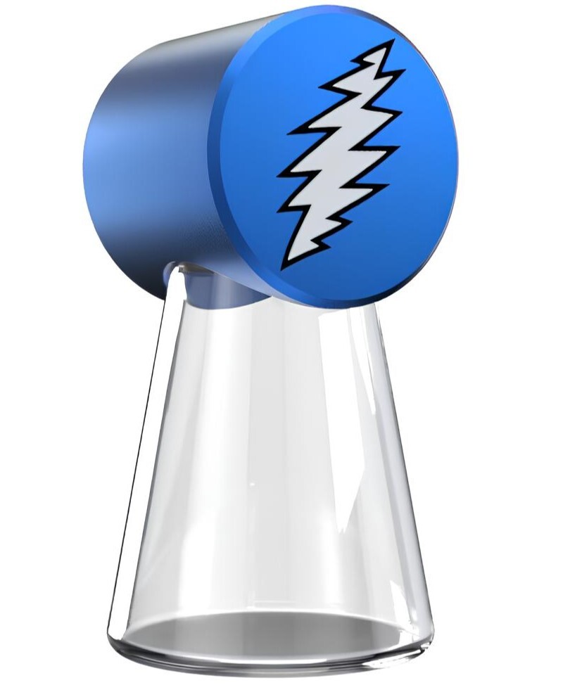 GRAVITY BONG Ash Catcher Glass Hookah Attachment for Water Pipe BLUE Bong *USA*