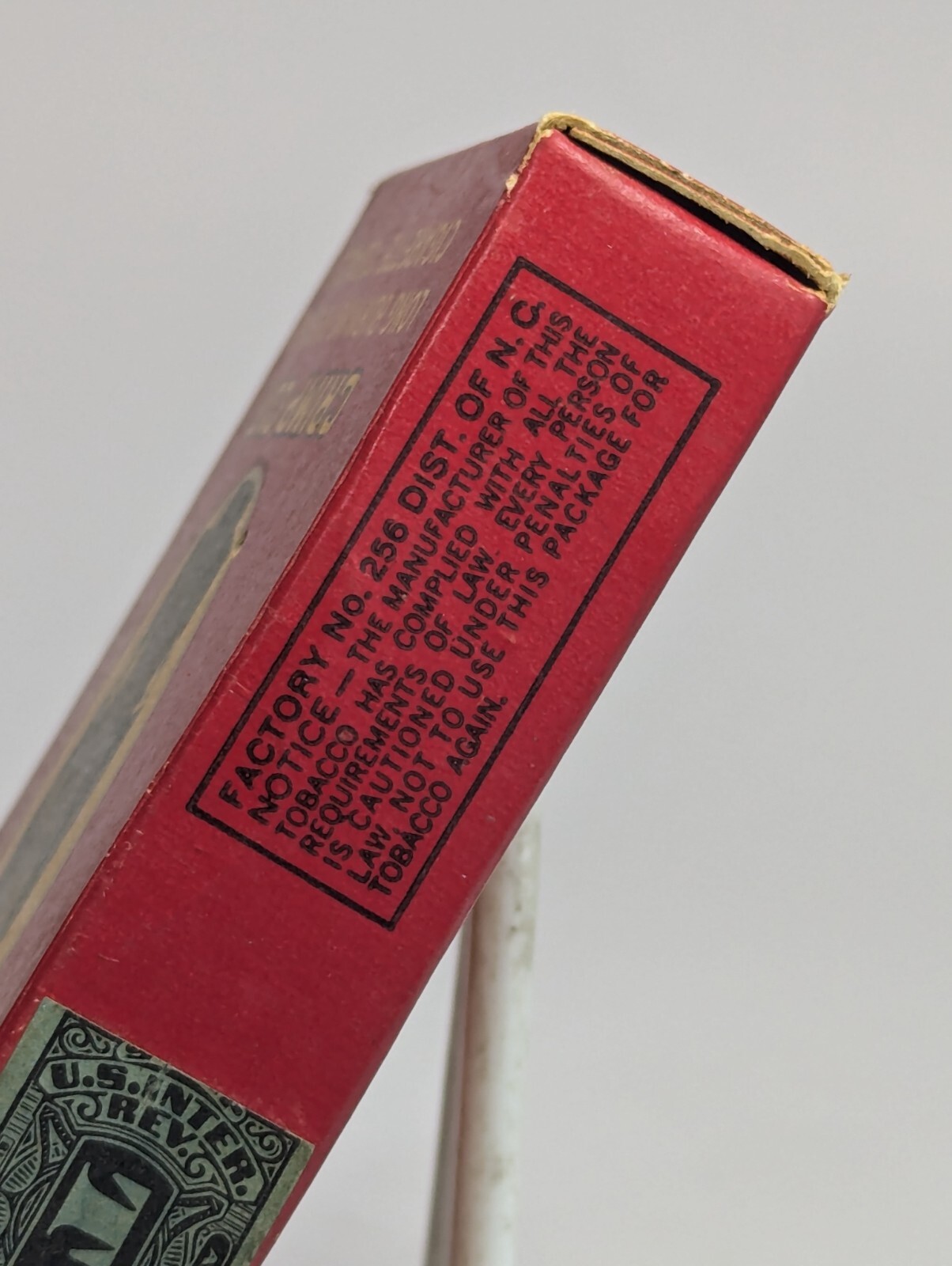 Vtg Prince Albert Cigarette Tobacco Original Box, Tax Stamp, Empty, Cardboard