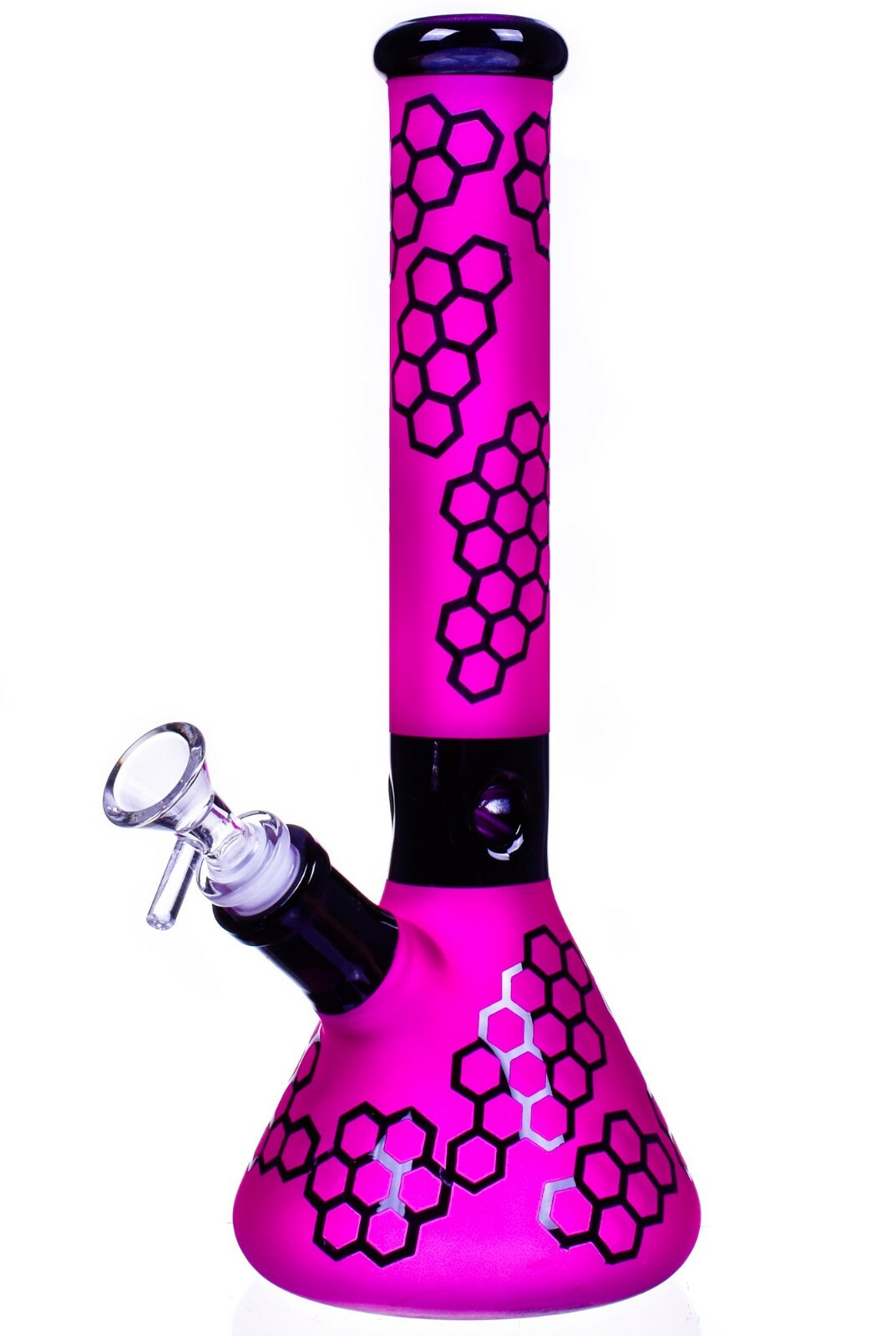 THICK 12″ Honeycomb BEAKER Bong PURPLE Pipe CUTE Glass Water Pipe HOOKAH *USA*