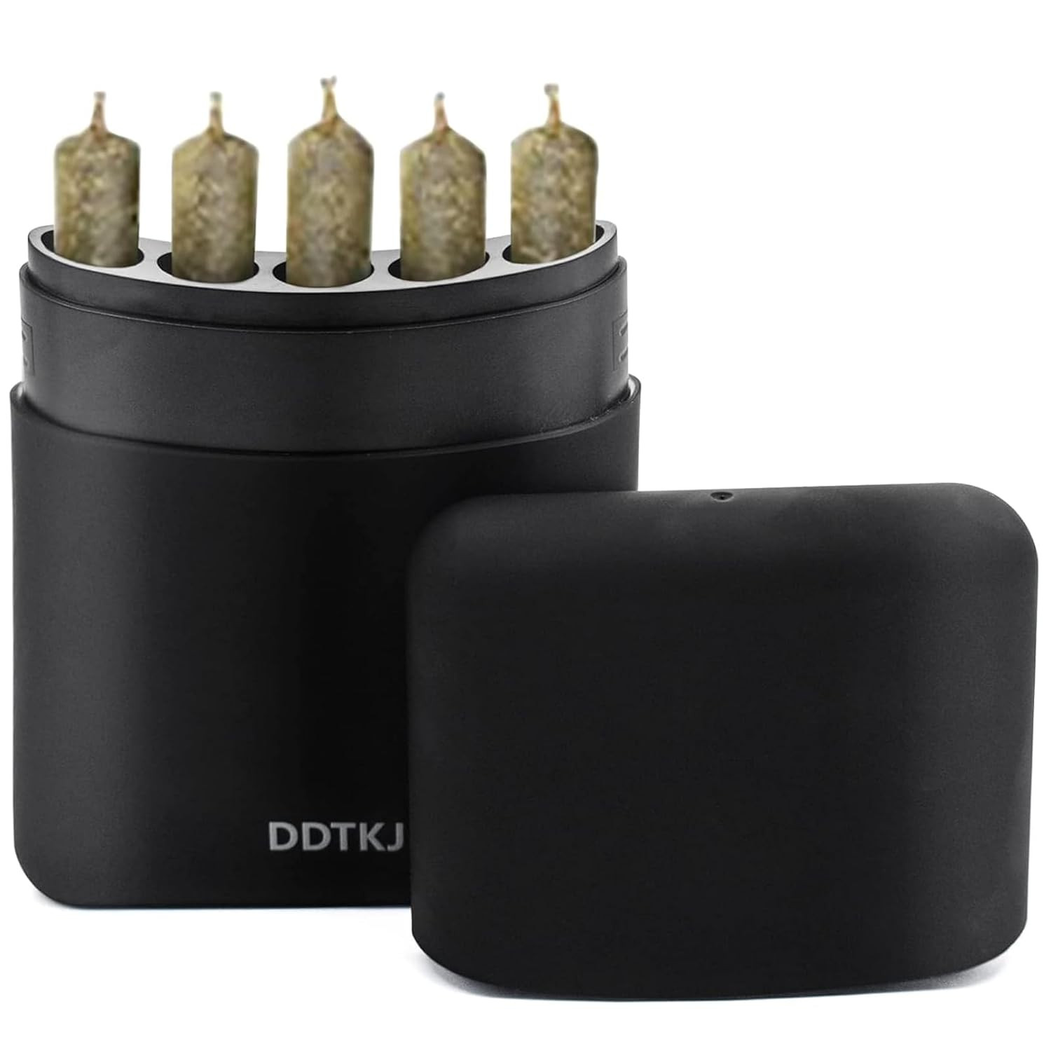 5-Hole King Size Pre-Roll Cone Holder Case | Classic Black Pre Rolled Cone Stora