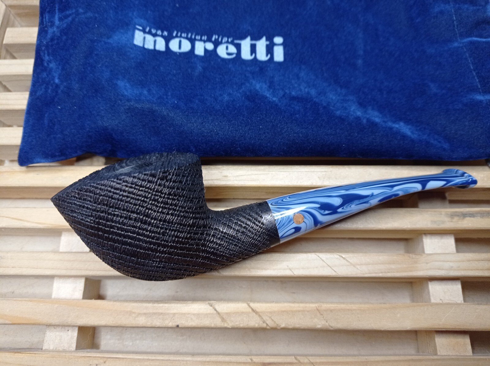 pipe Moretti Bent freehand Morta freeform Bog Oak handamade Italy 40 oz.2,3