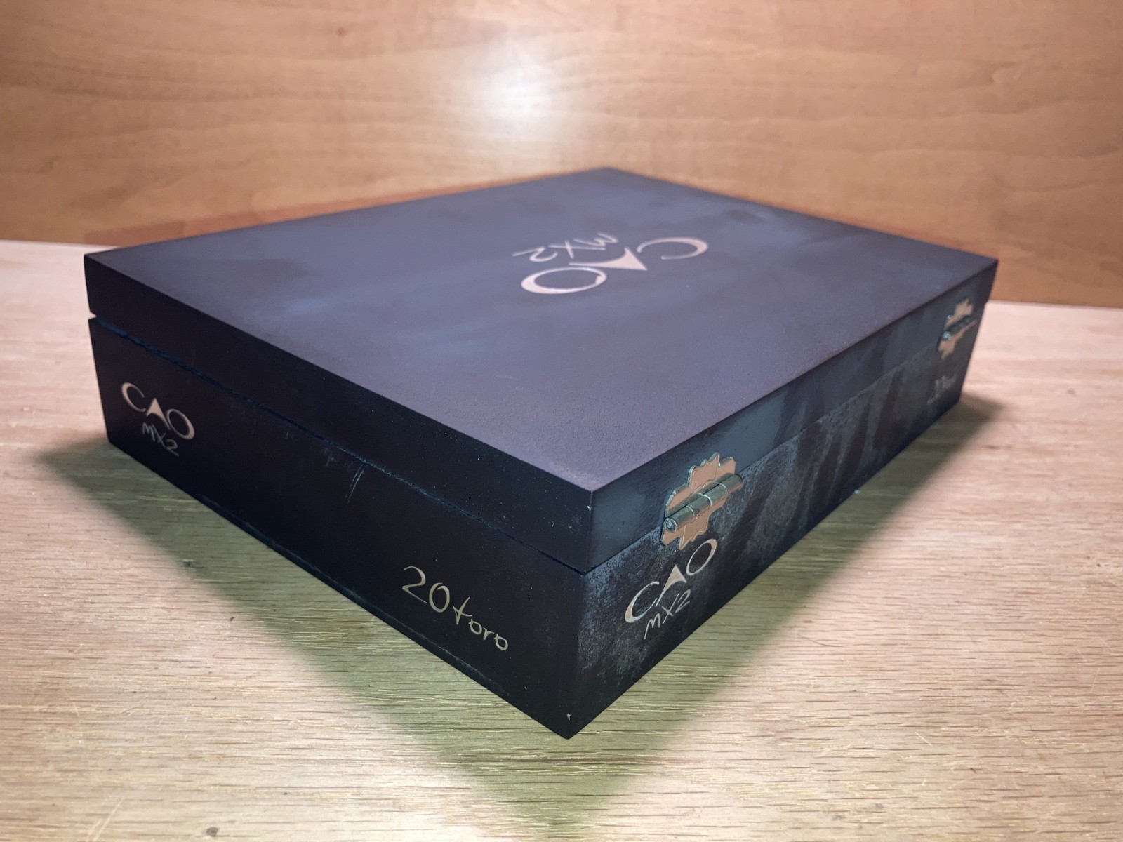 QTY AVAILABLE CAO MX2 Toro 9″x6.5″x2″ SOLID WOOD Cigar Stash Box BLACK